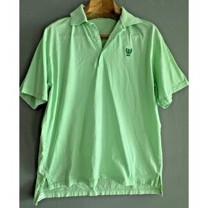 Peter Millar Polo Shirt Men's M 100% Cotton Lime Green Embroidered 1899 Logo